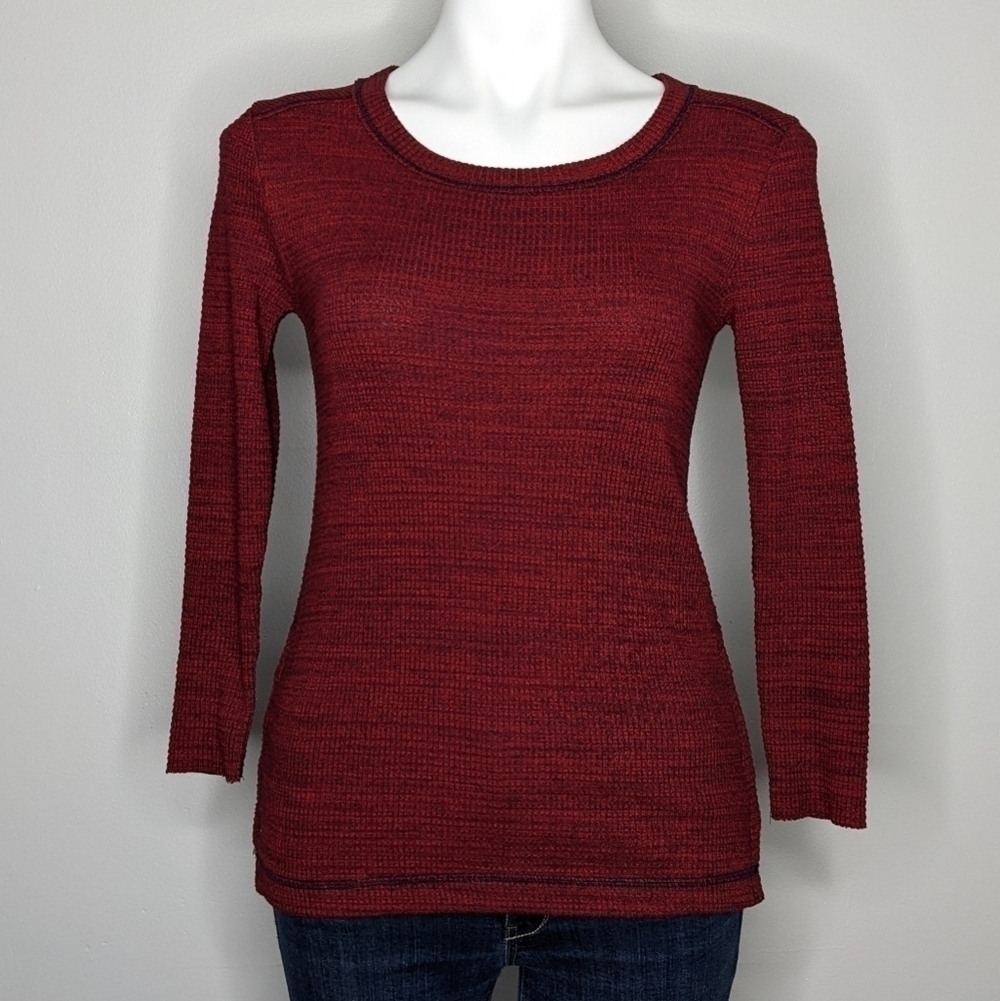 ✨3/$15 Madewell red side button knit top XS